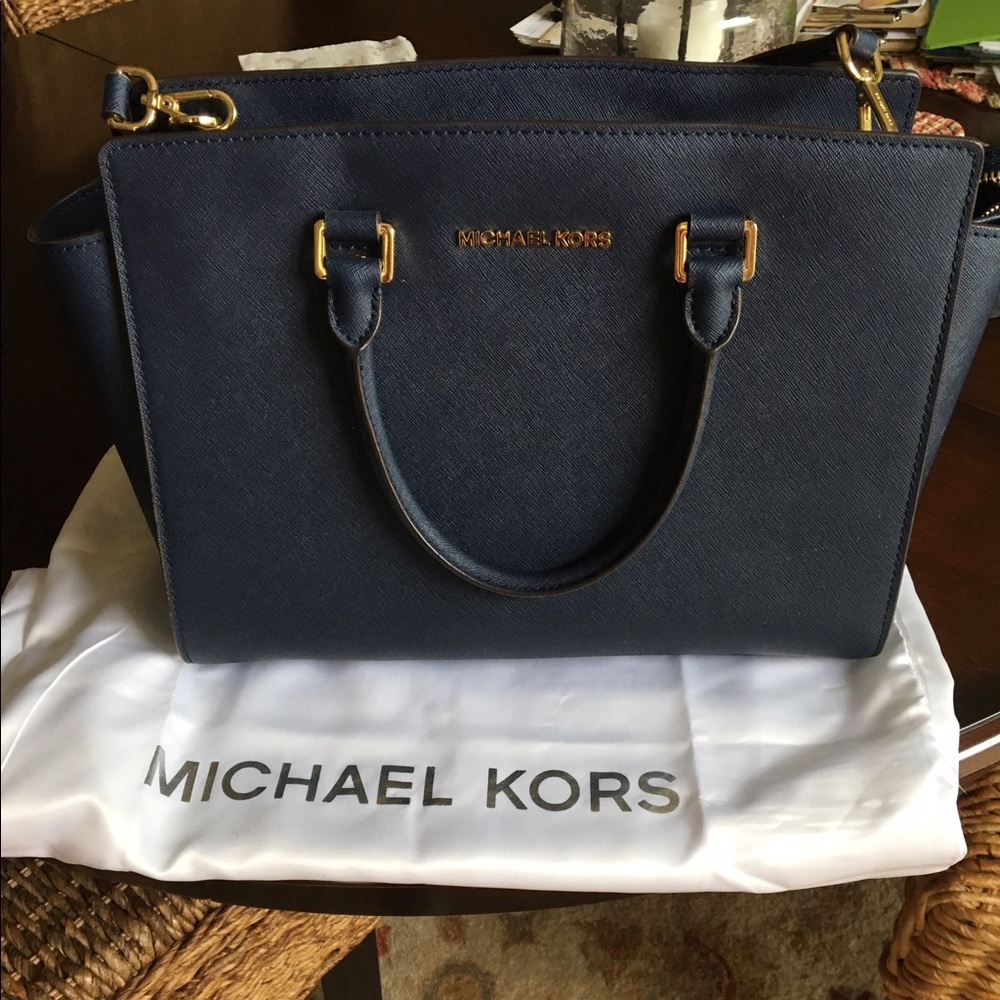Michael Kors Navy Blue Handbag