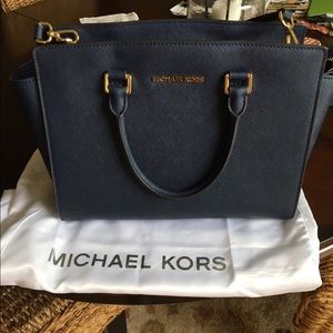 Michael Kors Navy Blue Handbag