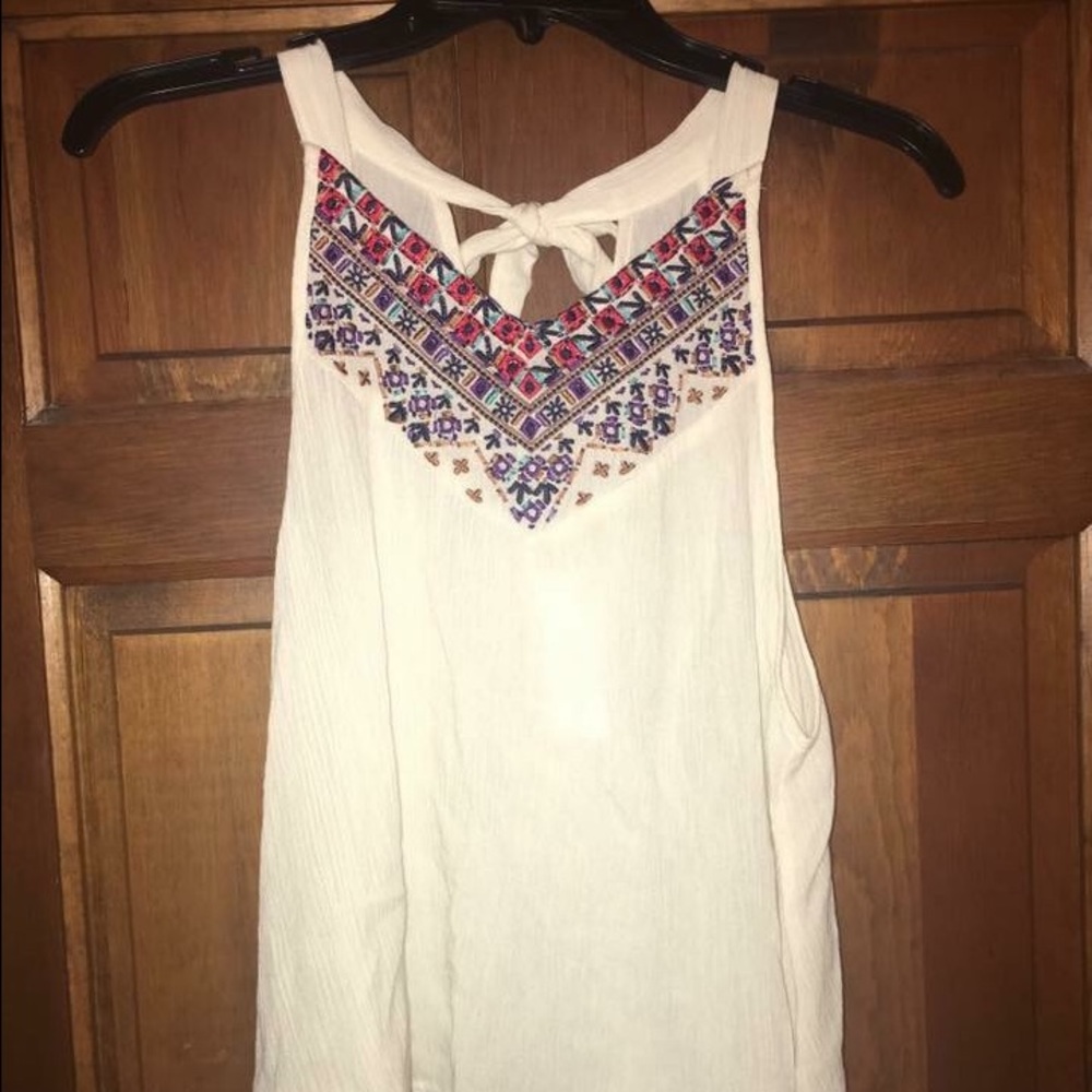 Embroidered tank