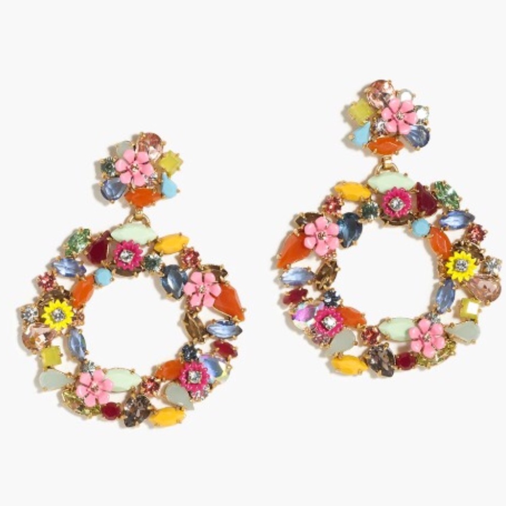 J Crew Floral Earrings