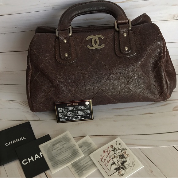 CHANEL Caviar Quilted CC Doctor Bag Brown - Picture 8 of 8