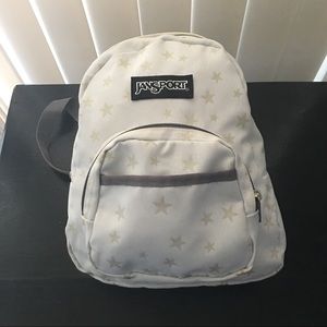 Jansport Half Pint Mini Backpack White with Stars