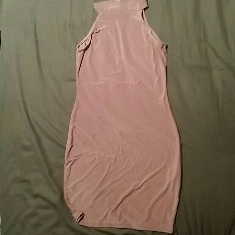 High neck slinky dress