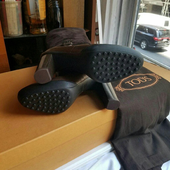 TOD’S  Knee high  Suede &Leather boots - Picture 8 of 8