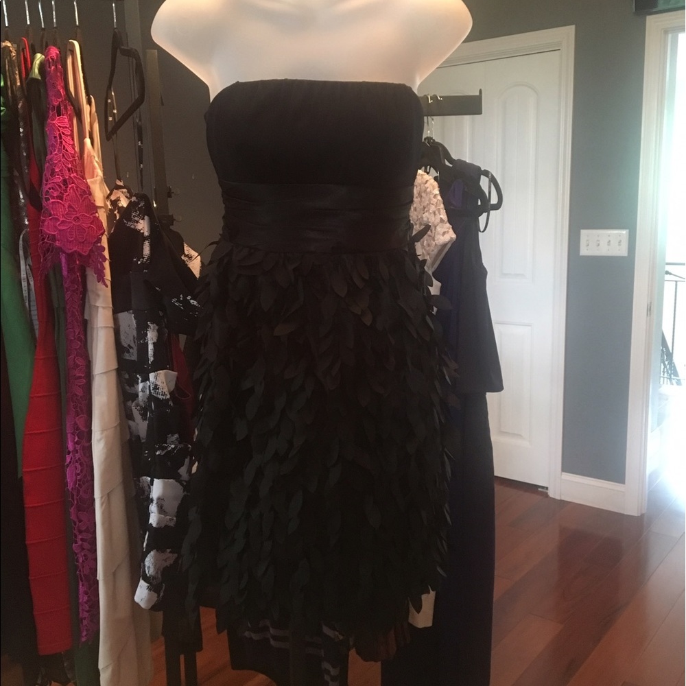 Black feathered Jump Apparel cocktail dress