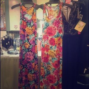 WHITE flower maxi dress