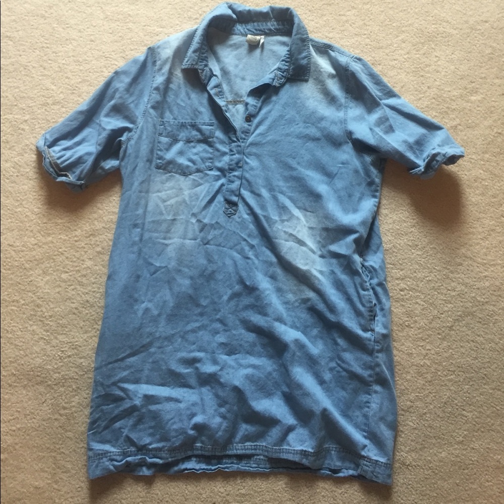 Chambray Pocket Shift Dress