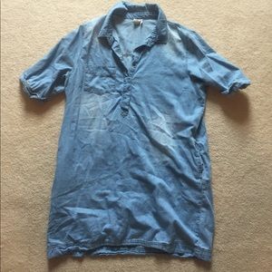 Chambray Pocket Shift Dress