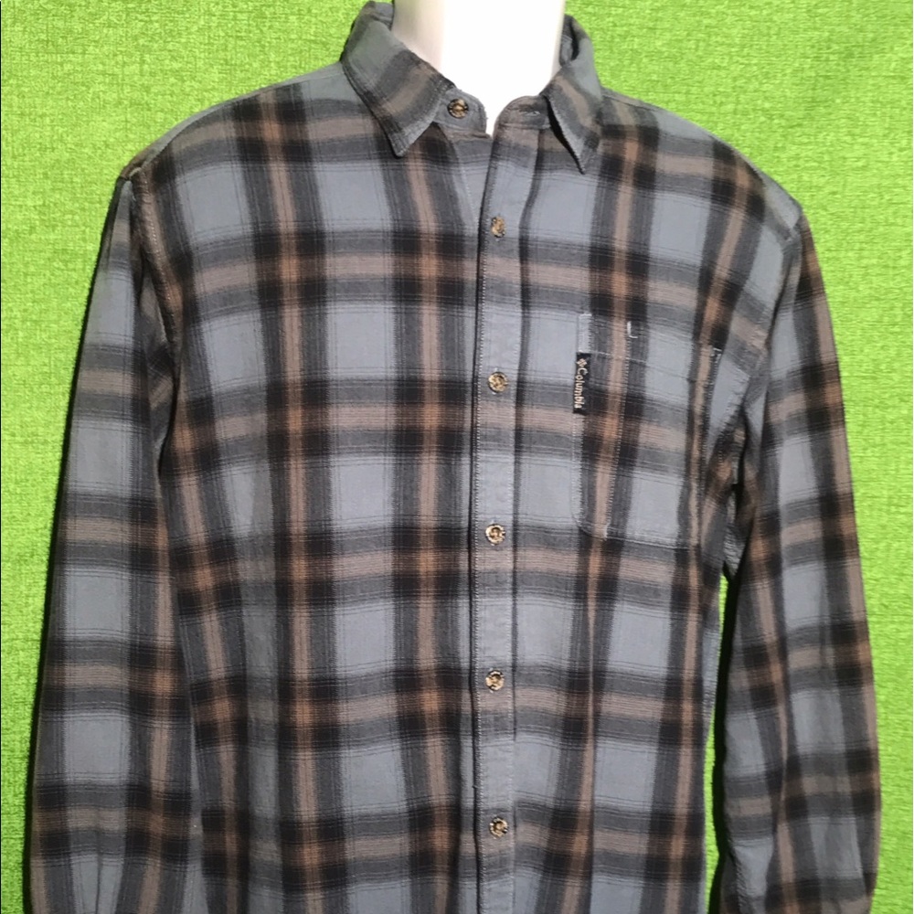 Men's Columbia Slate Blue Long Sleeve Size L