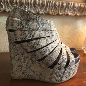 Jeffrey Campbell snakeskin wedges
