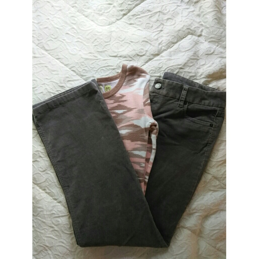 J Crew Grey Courderoy Pants Sz 4R Back to School