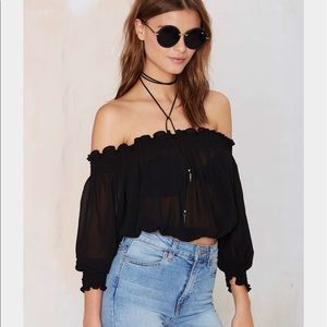 Glamorous off the shoulder top