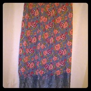 Floral midi skirt