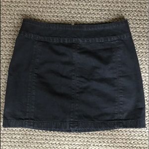 Free People Zip to It Black Denim Mini Skirt 8