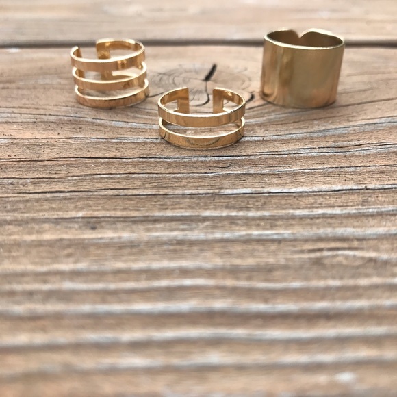 SILVER KINI  ♡ Midi 3 Rings GIFT SET - Picture 6 of 7