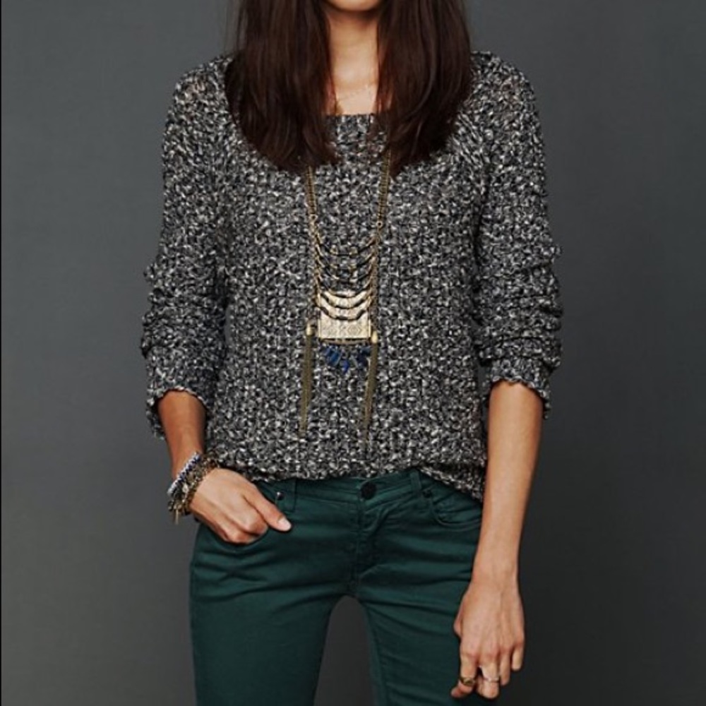 Free People Marled Yarn Pullover