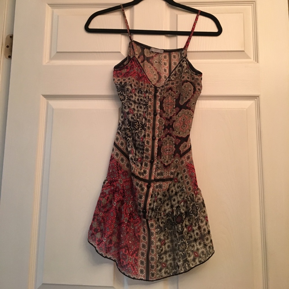 Sheer button up long top