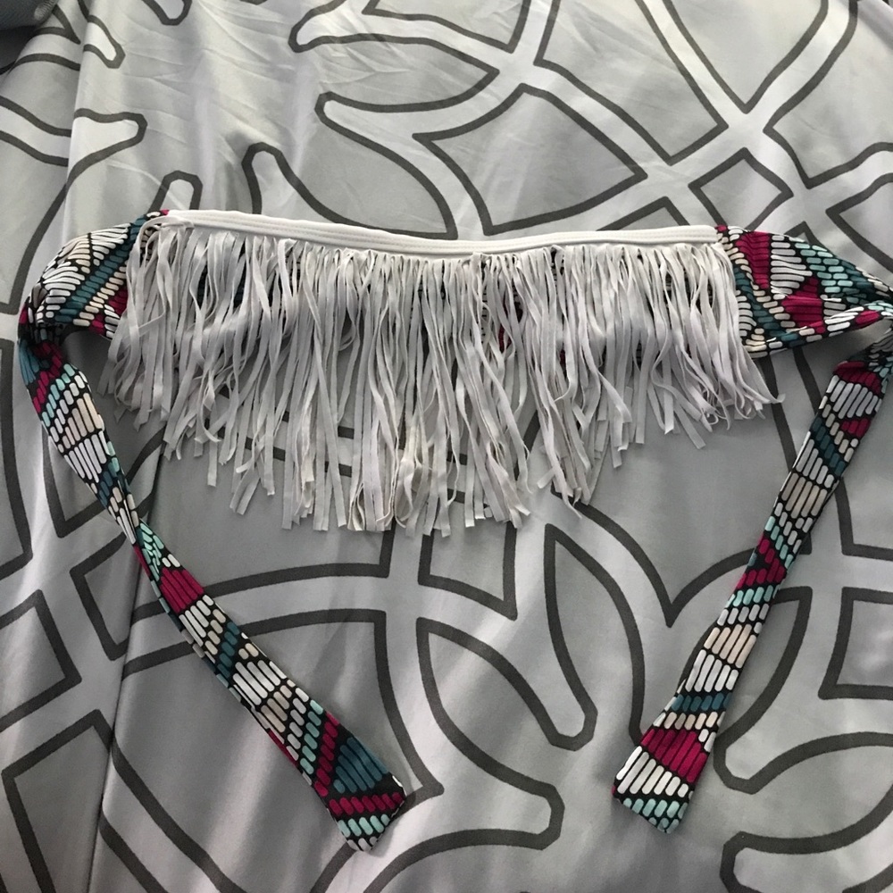 l space fringe bikini top