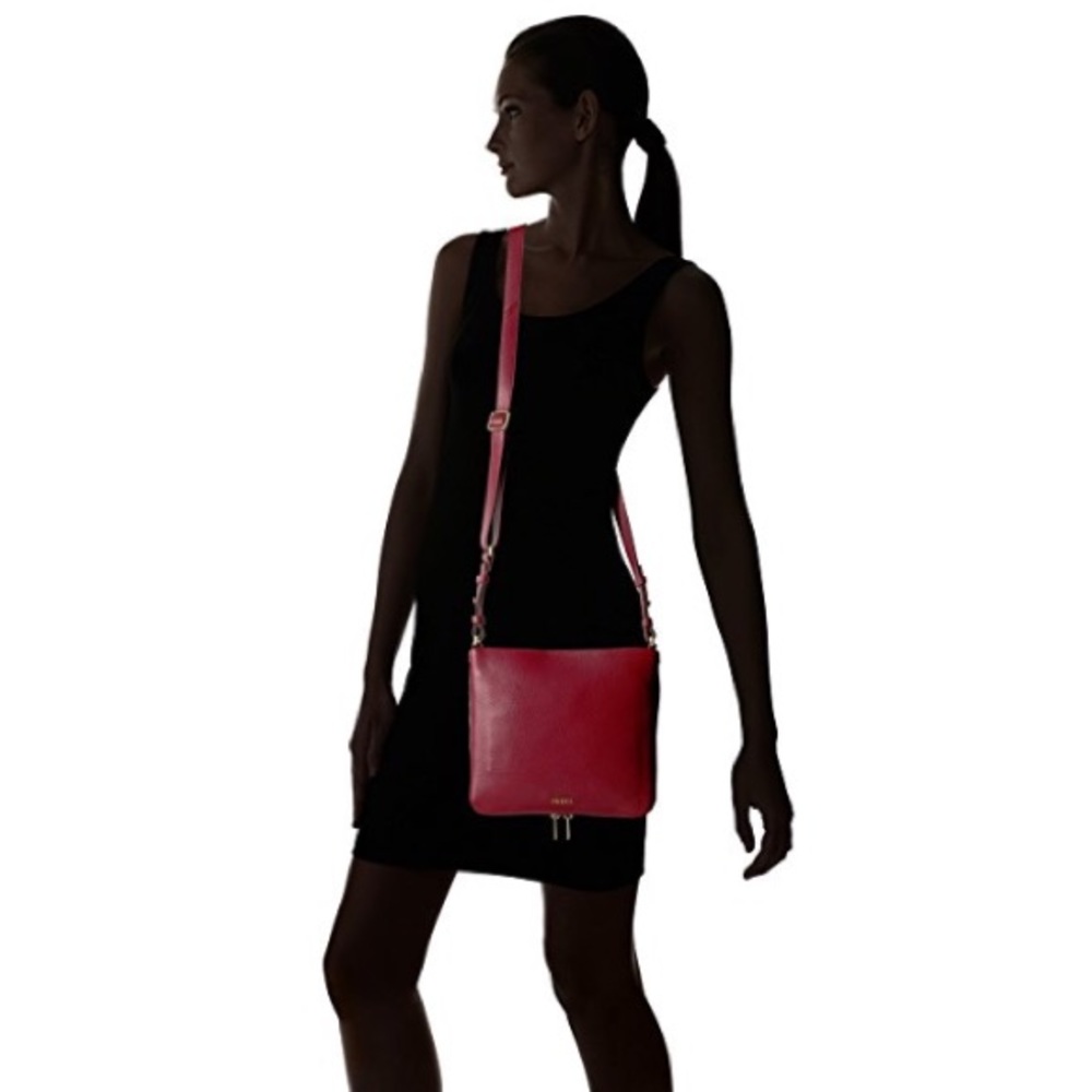 NWT Fossil Preston Cross-Body Bag, Wine - Picture 4 of 6