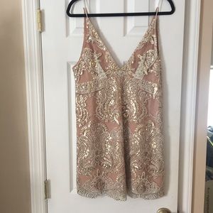 Free People Blush Sequin Dress