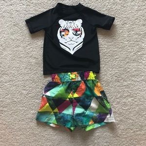 Matching Circo Rash Guard + Swim Trunks