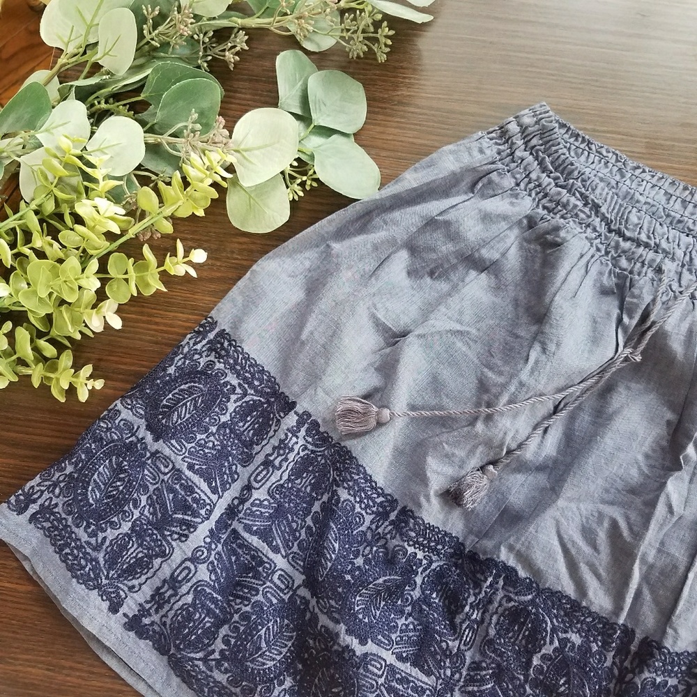 J. Crew Embroidered Skirt