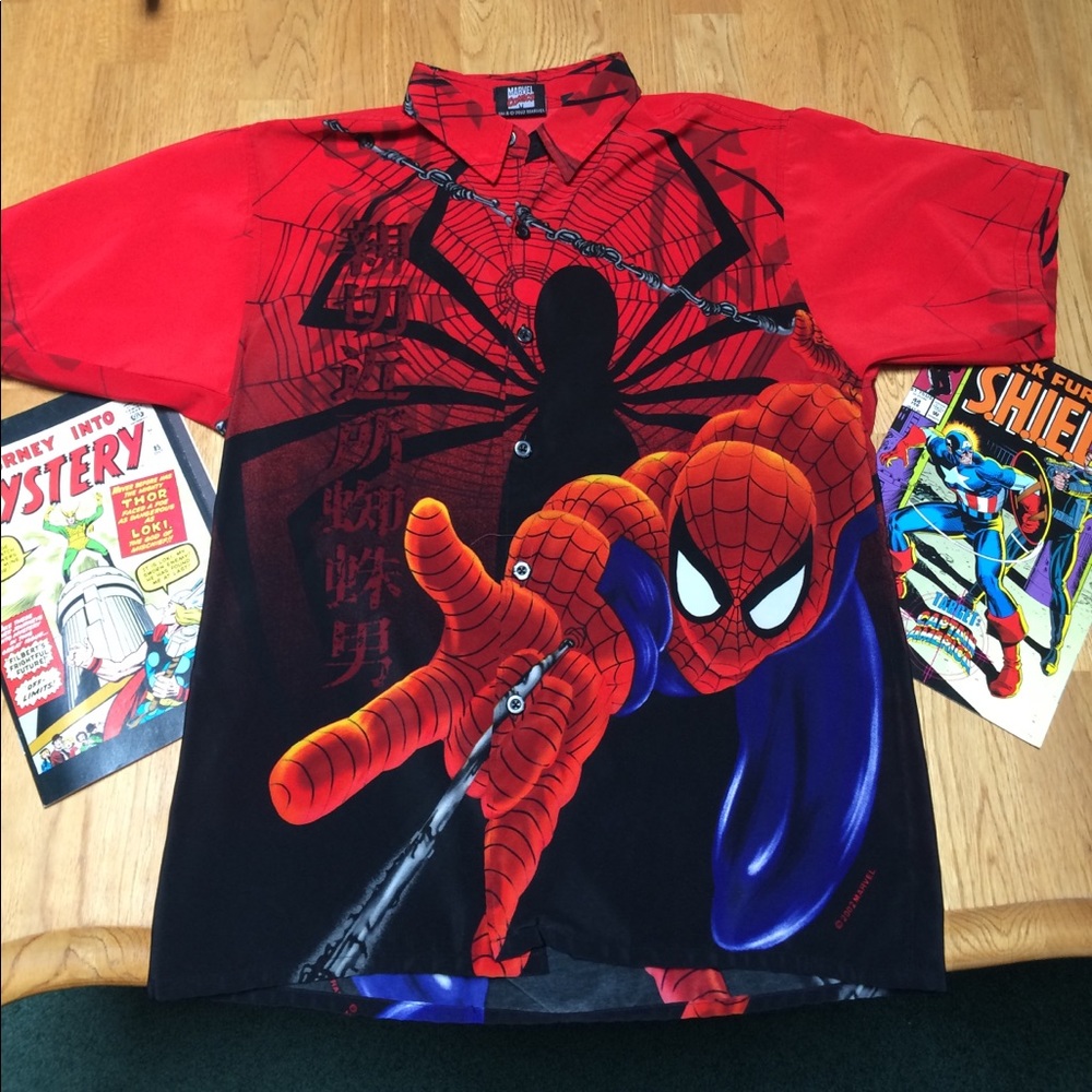 Marvel Comics Spider-Man Shirt Size Medium 12-14 - Picture 1 of 6