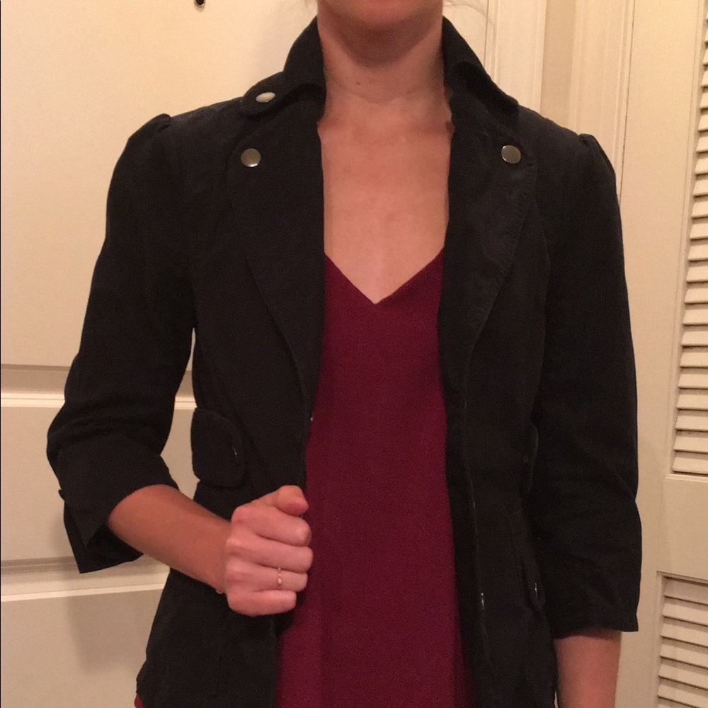 Joes Jeans 3/4 Sleeve Black Blazer (S)