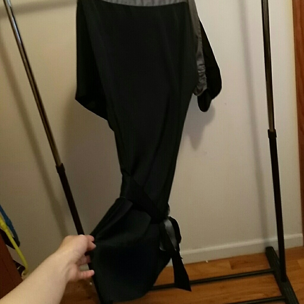 Black Satin Dress - Picture 2 of 3