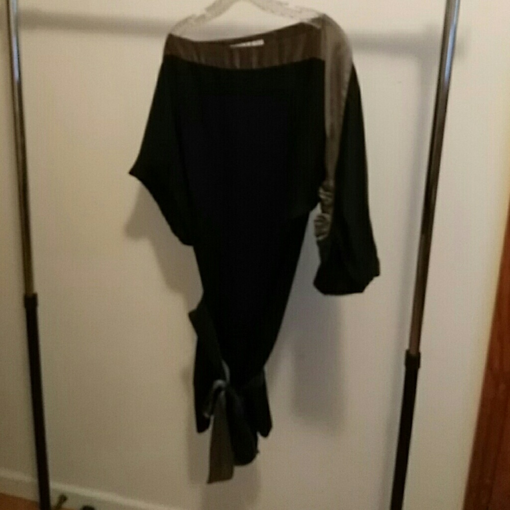 Black Satin Dress - Picture 3 of 3