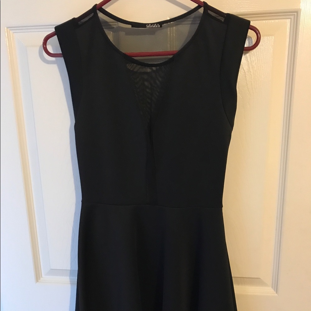Black midi dress