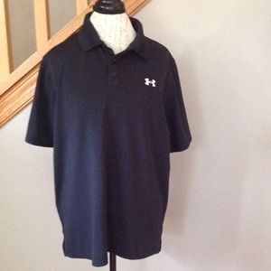 Black men's Under Armour polo