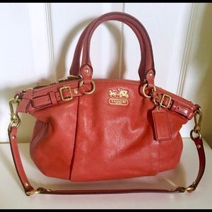 Beautiful rust red orange Coach bag