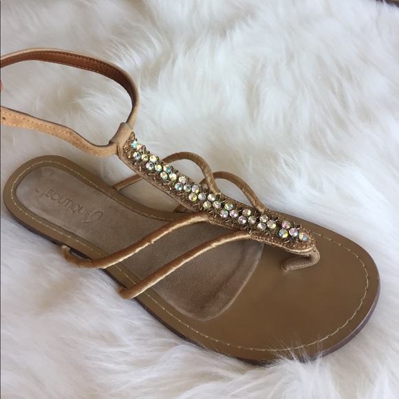 Anthropologie Shoes - Anthropologie Boutique 9 Strappy Rhinestone Sandal