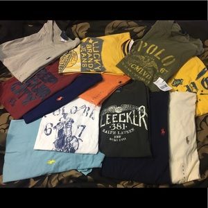 Polo, lucky brand and Nike shirts