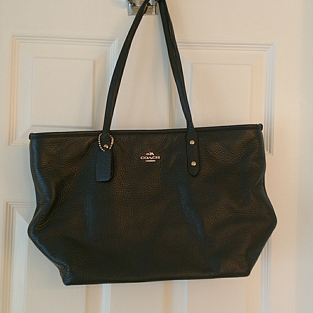 Navy coach purse