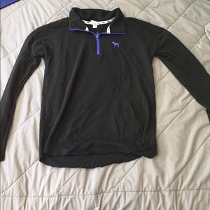 Pink, quarter zip sweatshirt