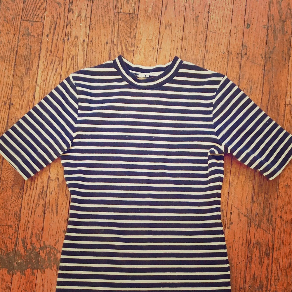 T by Alexander Wang striped knit dress