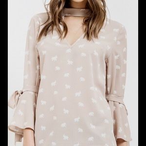 Bell sleeve top