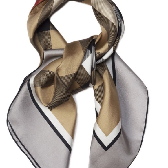 BURBERRY Checked silk-twill scarf | NET-A-PORTER Burberry silk scarf