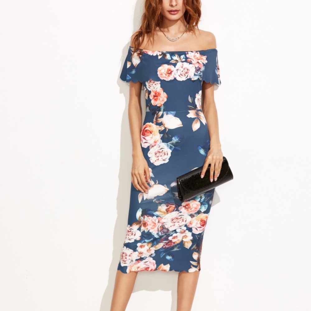 Off shoulder floral dress