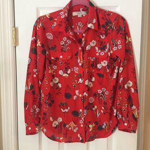 LOFT silk blouse 🍄🐛