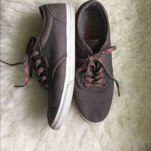VANS grey sneakers with Aztec laces