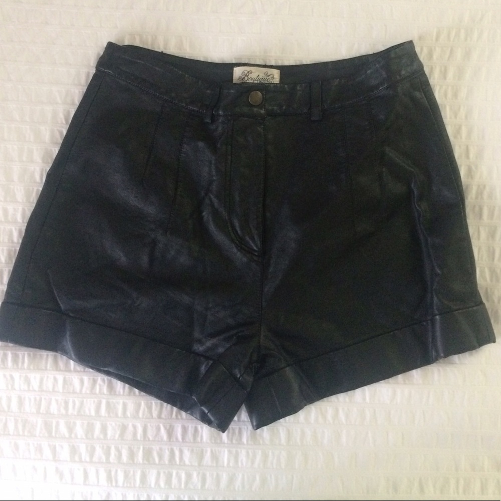 Forever 21 Faux leather high waisted shorts