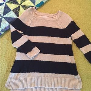 Striped Cable Knit Sweater