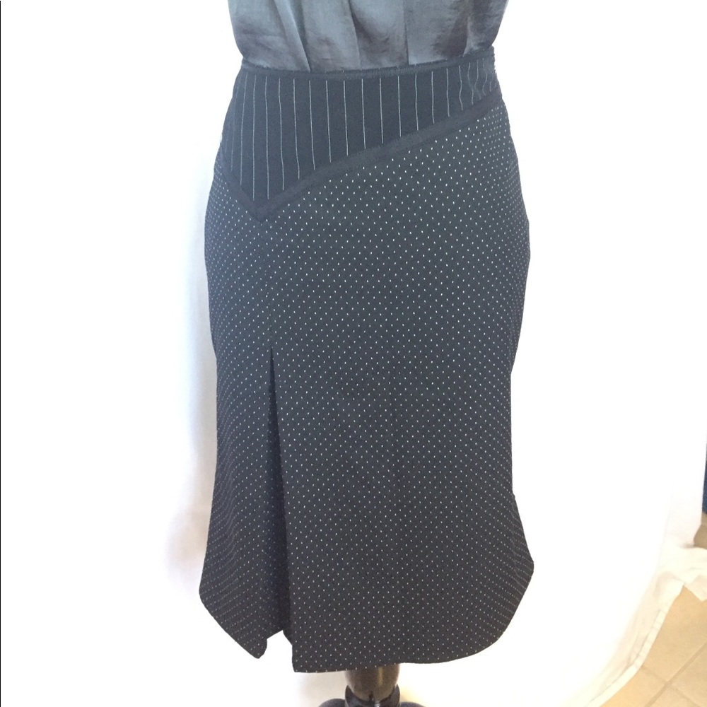 The Limited polka dot sleek bottom flair skirt