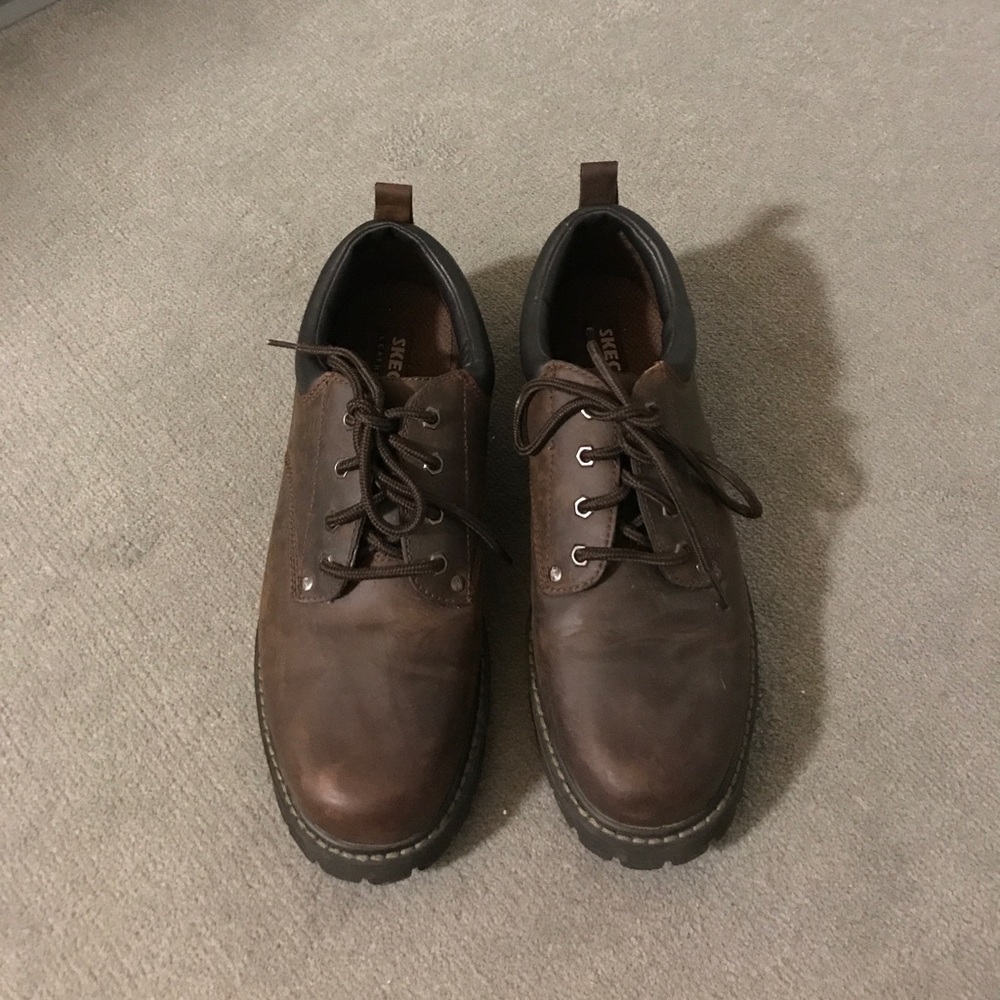 Skechers 'Leather Upper' casual oxford lace up