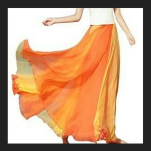 Elegant swing maxi skirt