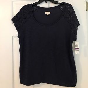 Maison Jules Lace Sleeved Top