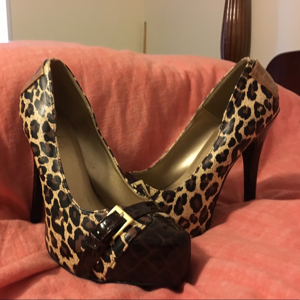 Animal print heels
